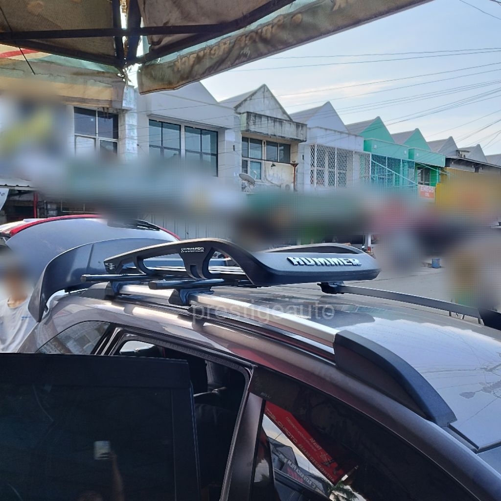 PAKET CROSS BAR JEPIT ROOF RAIL DAN RACK HUMMER UNTUK MOBIL XL7
