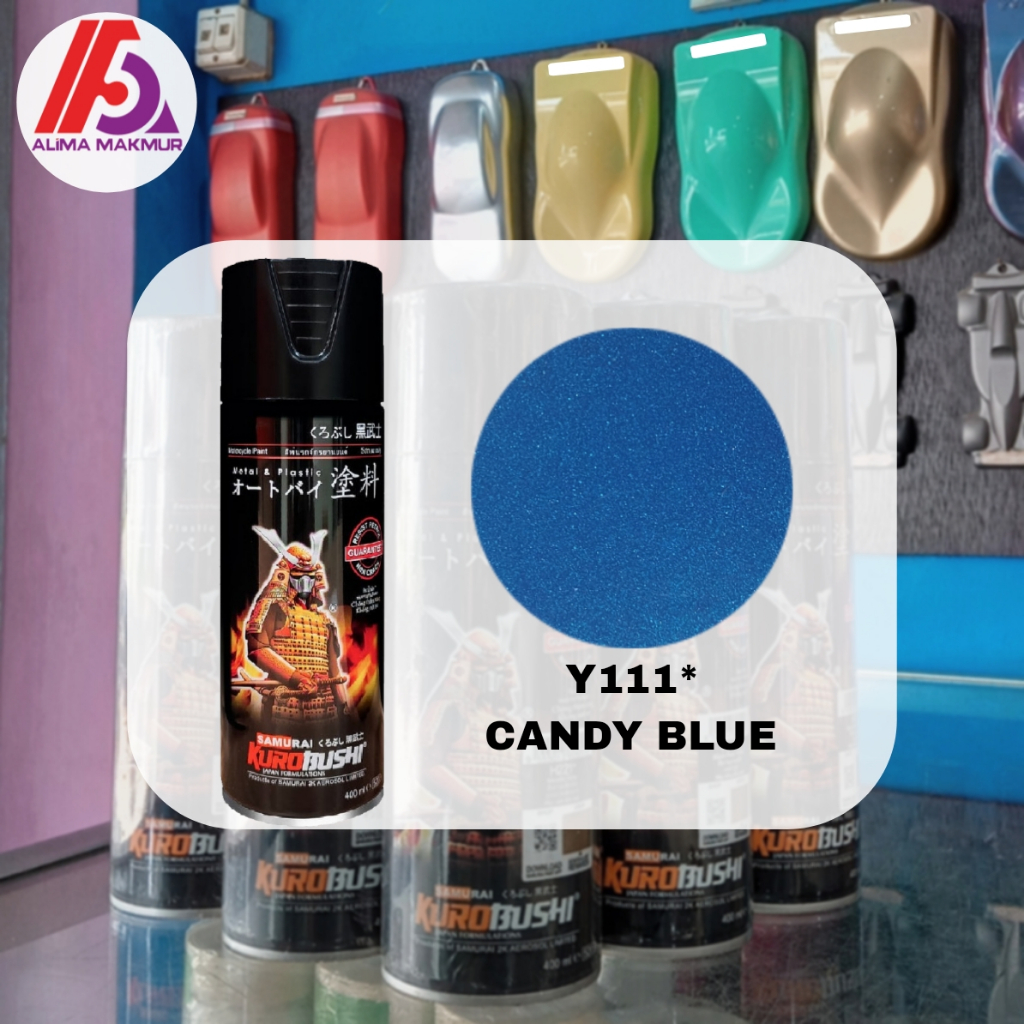 Samurai Y111 Candy Blue 400cc / Pilok Candy Blue / Cat Semprot Candy Biru