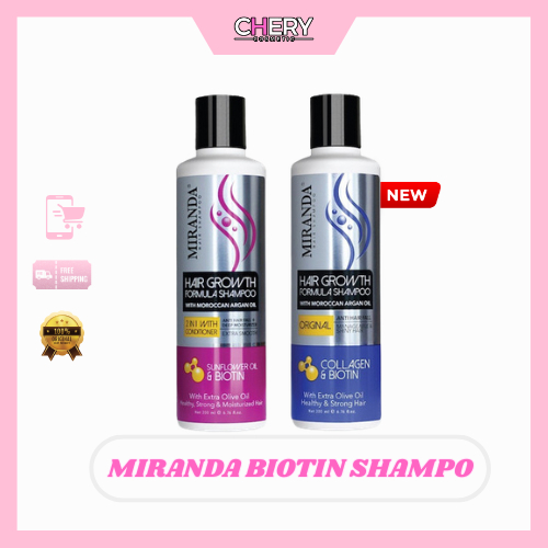Miranda Hair Growth Biotin Shampoo 200 ml | Miranda Shampoo Kuda New
