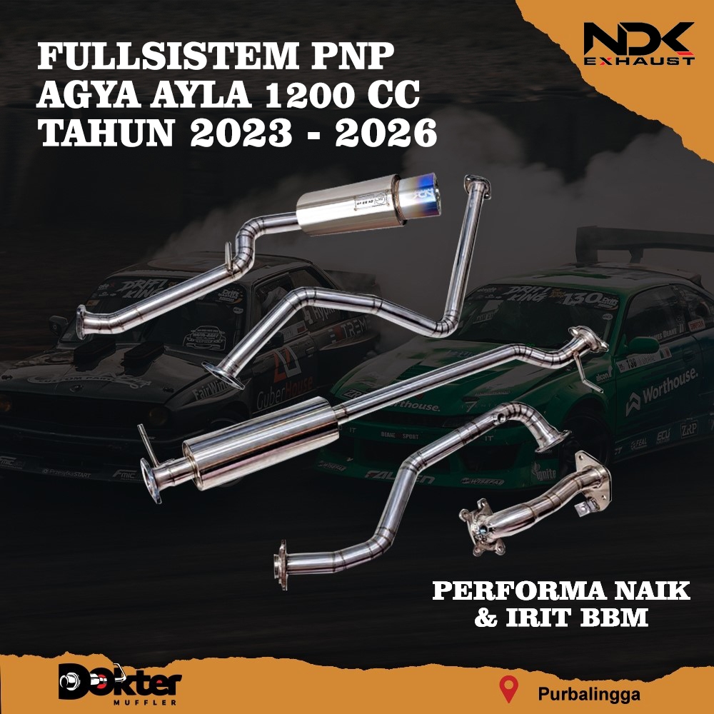 KNALPOT RACING MOBIL AGYA AYLA 1200CC 2023 FULLSISTEM PNP NDK EXHAUST KENALPOT RACING MOBIL AGYA AYL