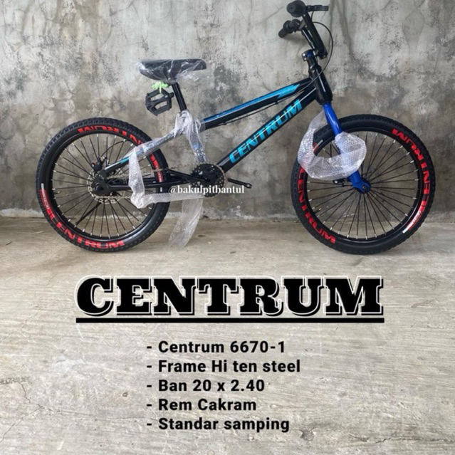 ( Khusus kurir Instan ) Sepeda Anak cowok BMX ring 20 Centrum 6670-1 | Sepeda BMX ring 20 centrum 66