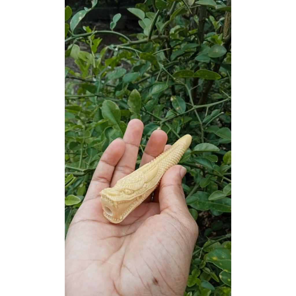 once srigading model ukir naga panjang 12cm