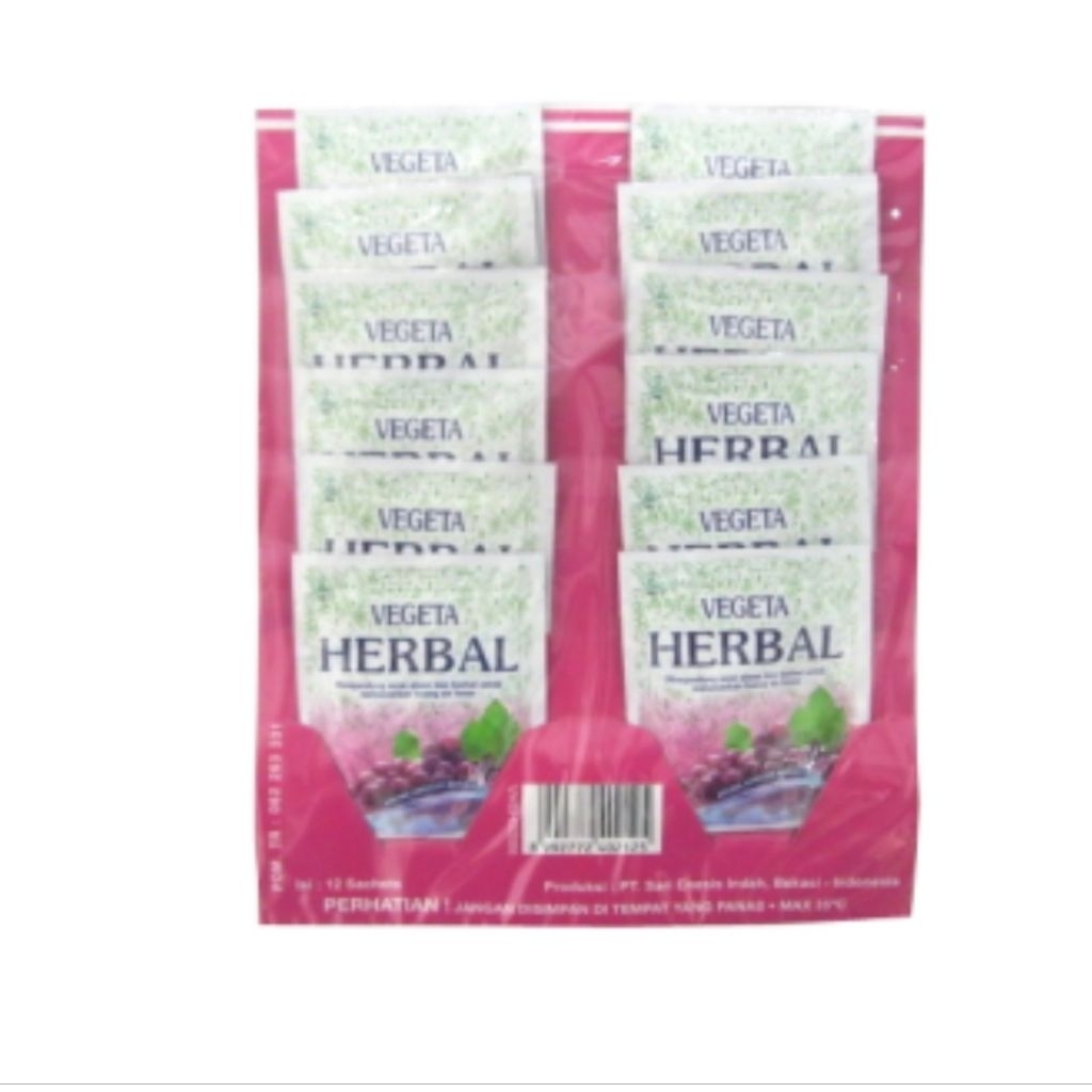 vegeta herbal minuman kesehatan pencernaan anggur merah 12×5g