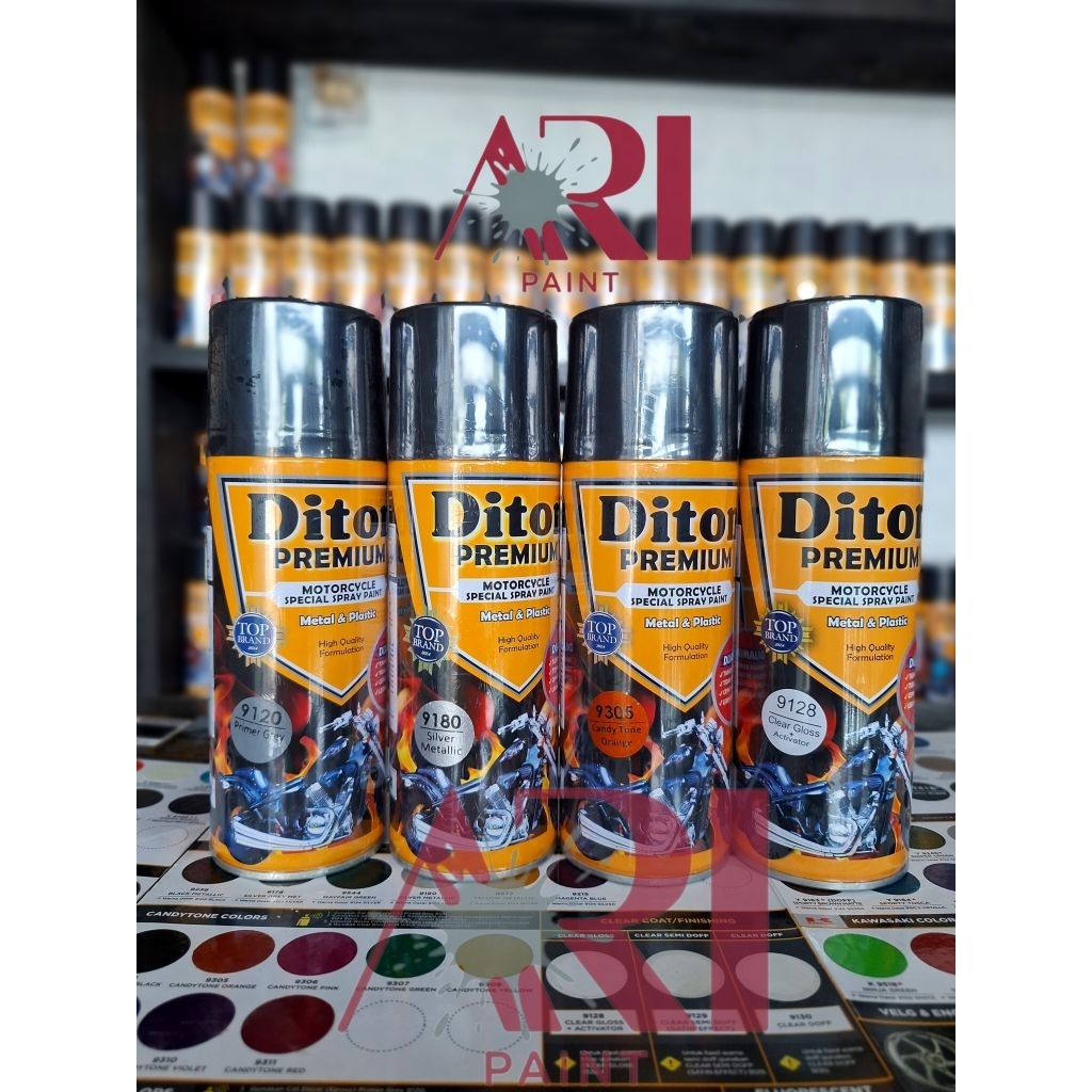 Pylok pilok pilox diton premium candytone orange silver metalic clear gloss+aktivator epoxy premier 