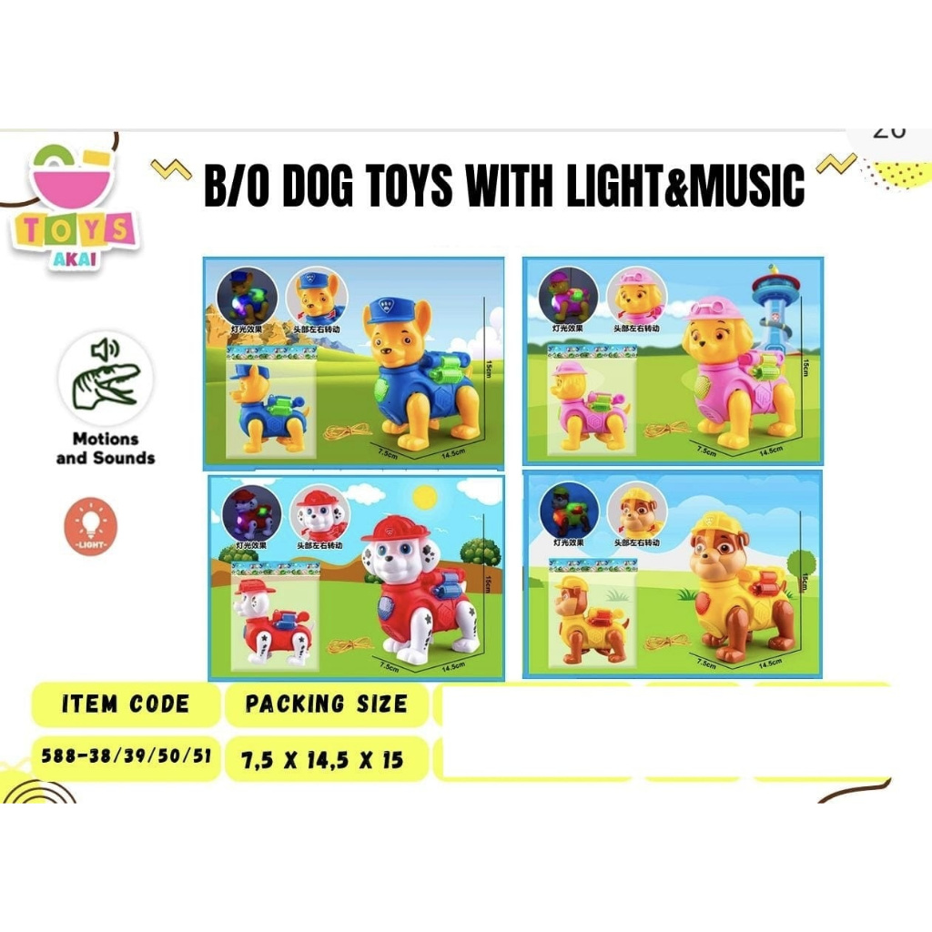 MAINAN ANJING BATERAI PAW PATROL ROBOT  SYL25