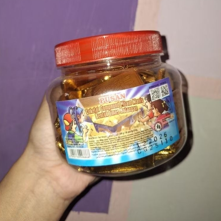 Coklat Pusan Emas Batangan isi 50 pcs
