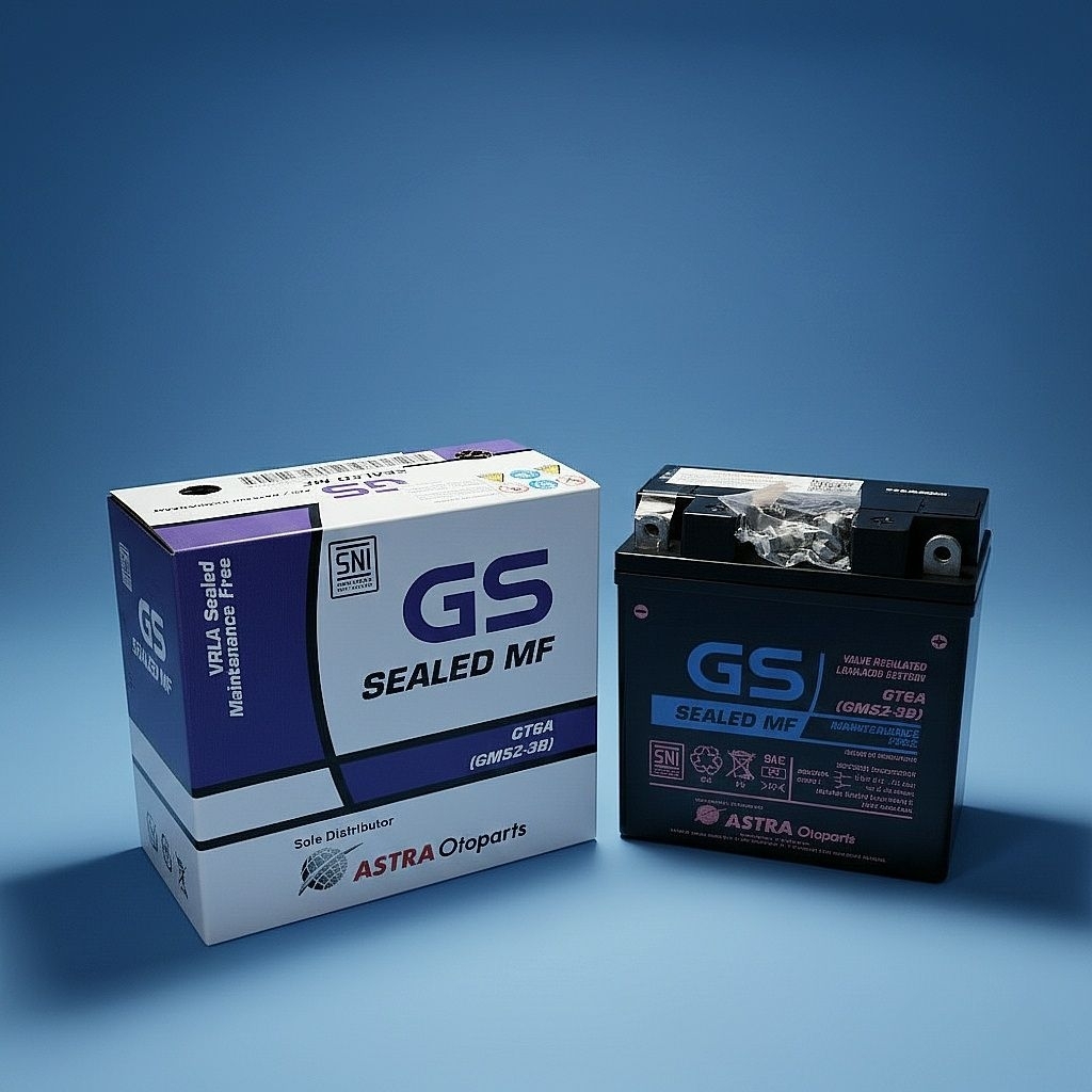 AKI MOTOR YAMAHA VEGA ZR GS ASTRA MF GT6A (GM5Z-3B) 12V 5AH 100% ORIGINAL - Baterai Accu Motor Terja