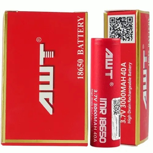 Baterai 18650 AWT 3000mAh 40A 3.7V IMR Rechargeable Battery High Drain Li-ion Original