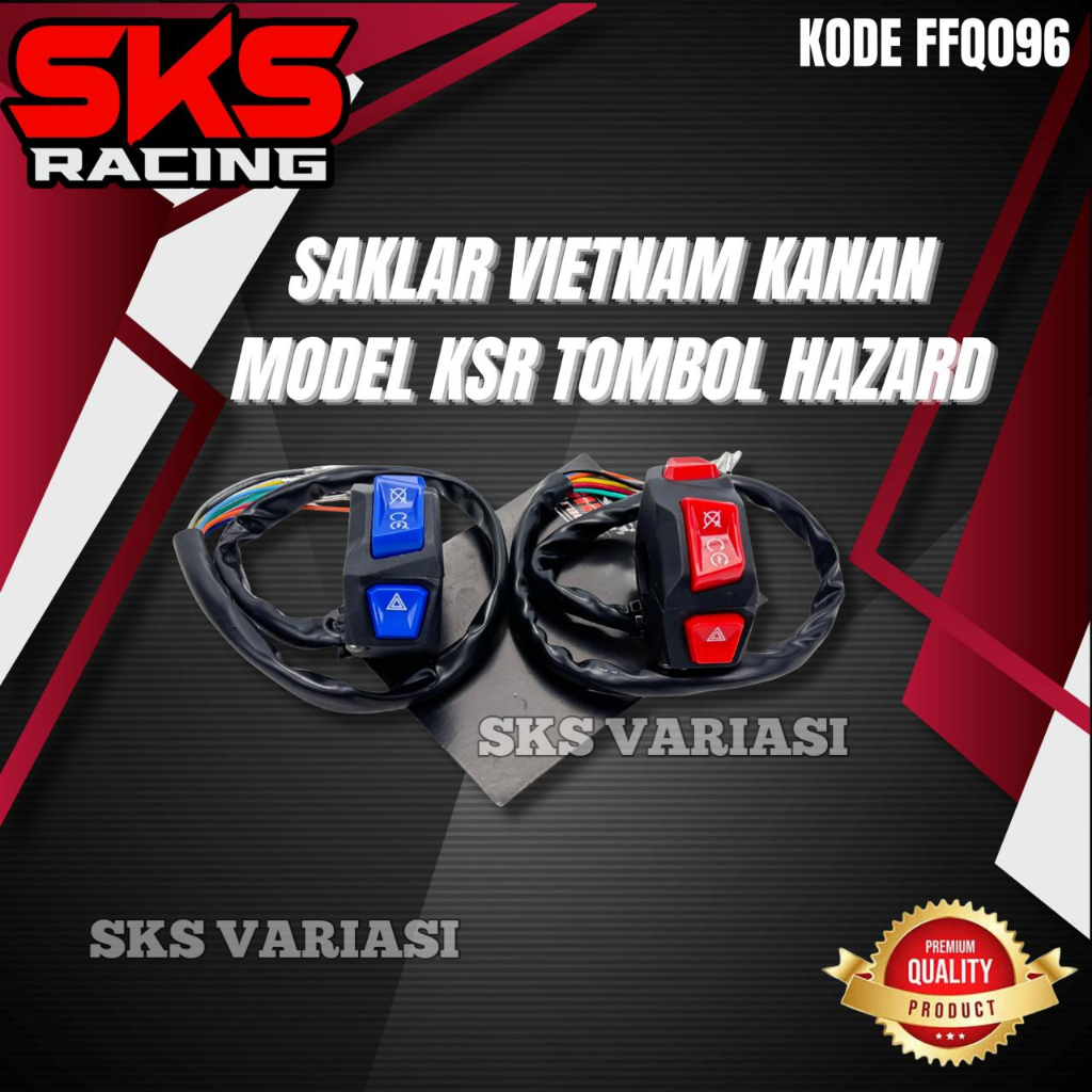 Holder Saklar Kanan KSR 3 Tombol 3 Fungsi Tombol Hazard Stop Engine Plus Starter Motor Universal