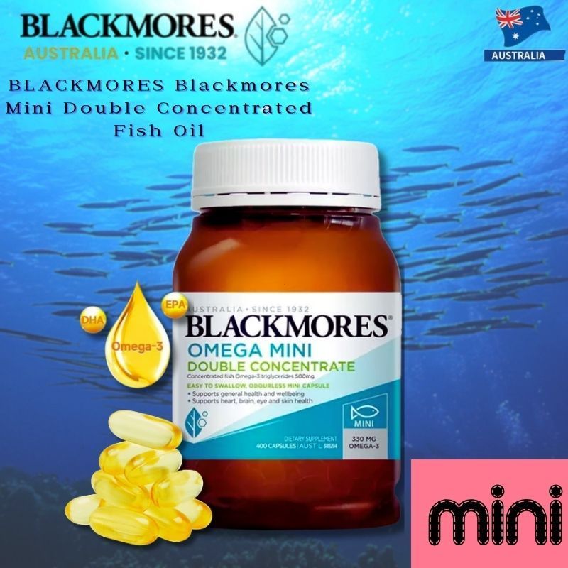 [Beli 1 Gratis 1] Blackmores Deep Sea Fish Oil 1000mg (400 kapsul) Omega-3 EPA + DHA Konsentrasi Tin