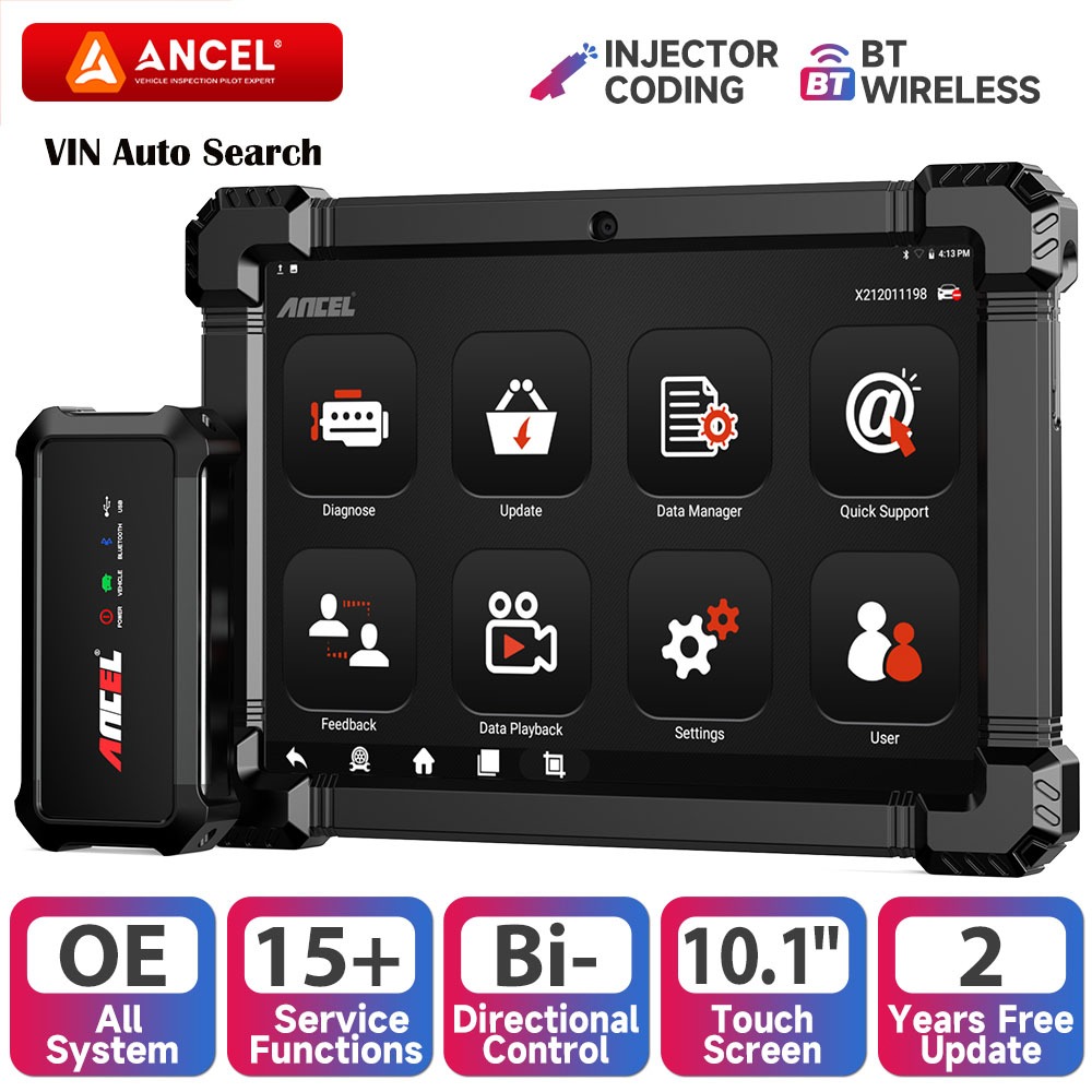 ANCEL X7 OBD2 Scanner Bluetooth Mobil Car Diagnostic Tool Full System OBD2 OBDII Scanner Mobil 15+ S