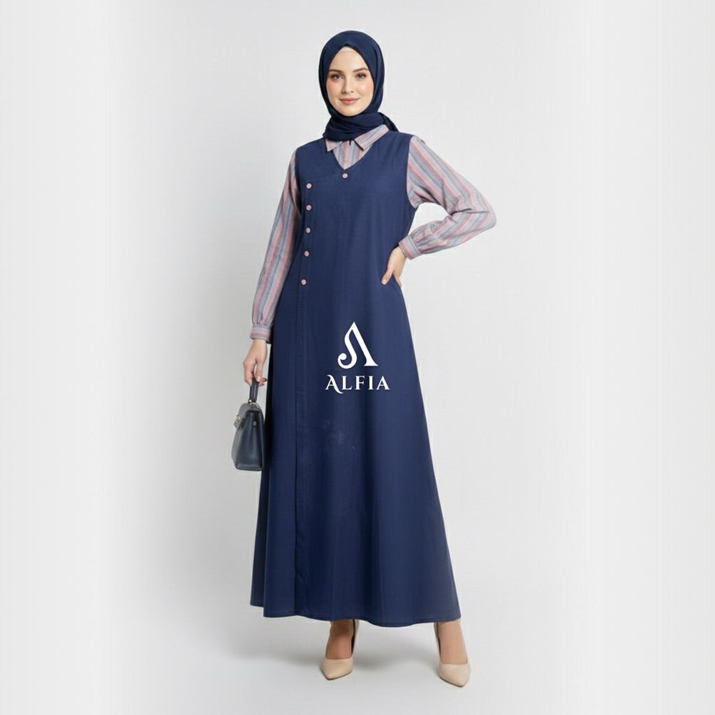 Raya Gamis SetOverall | Katun Triset | Katun Dobby | by Alfia