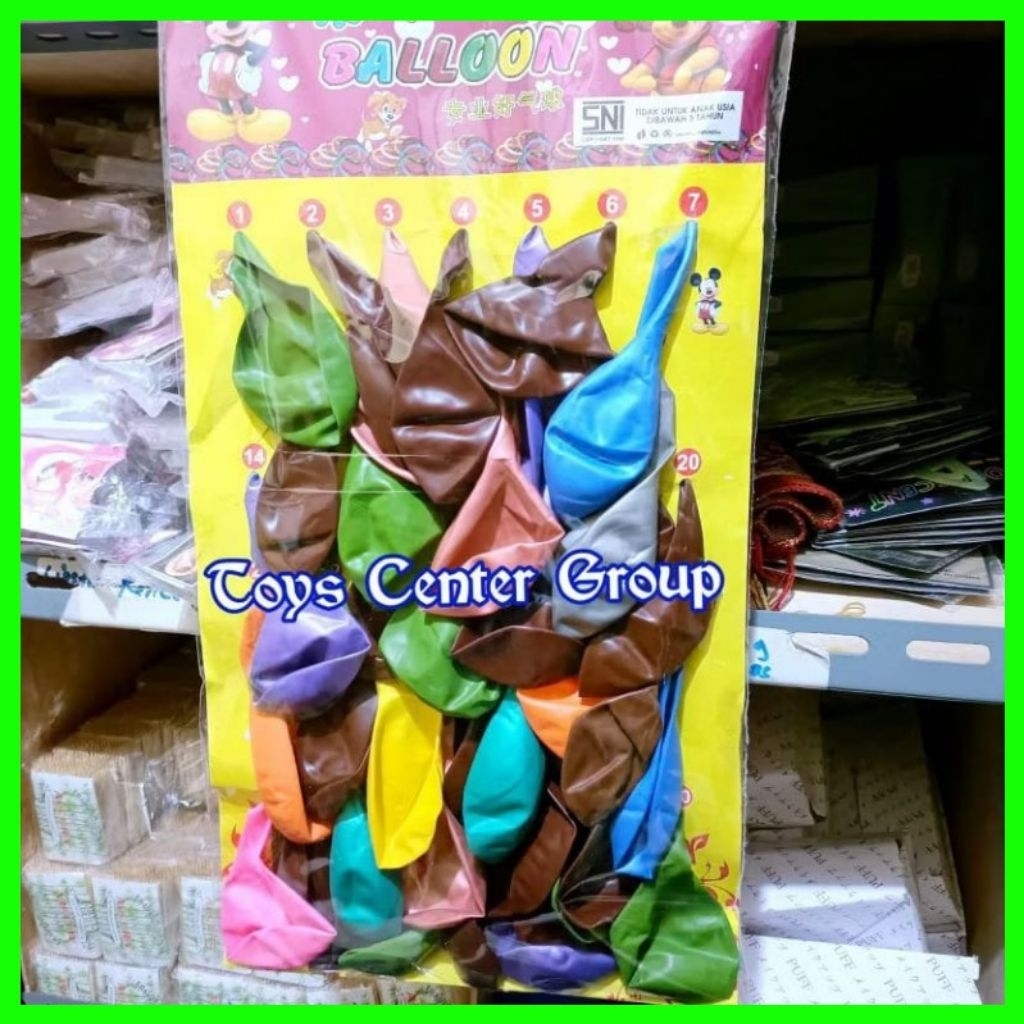 40pcs Balon Latex Metalik Lembaran 12in