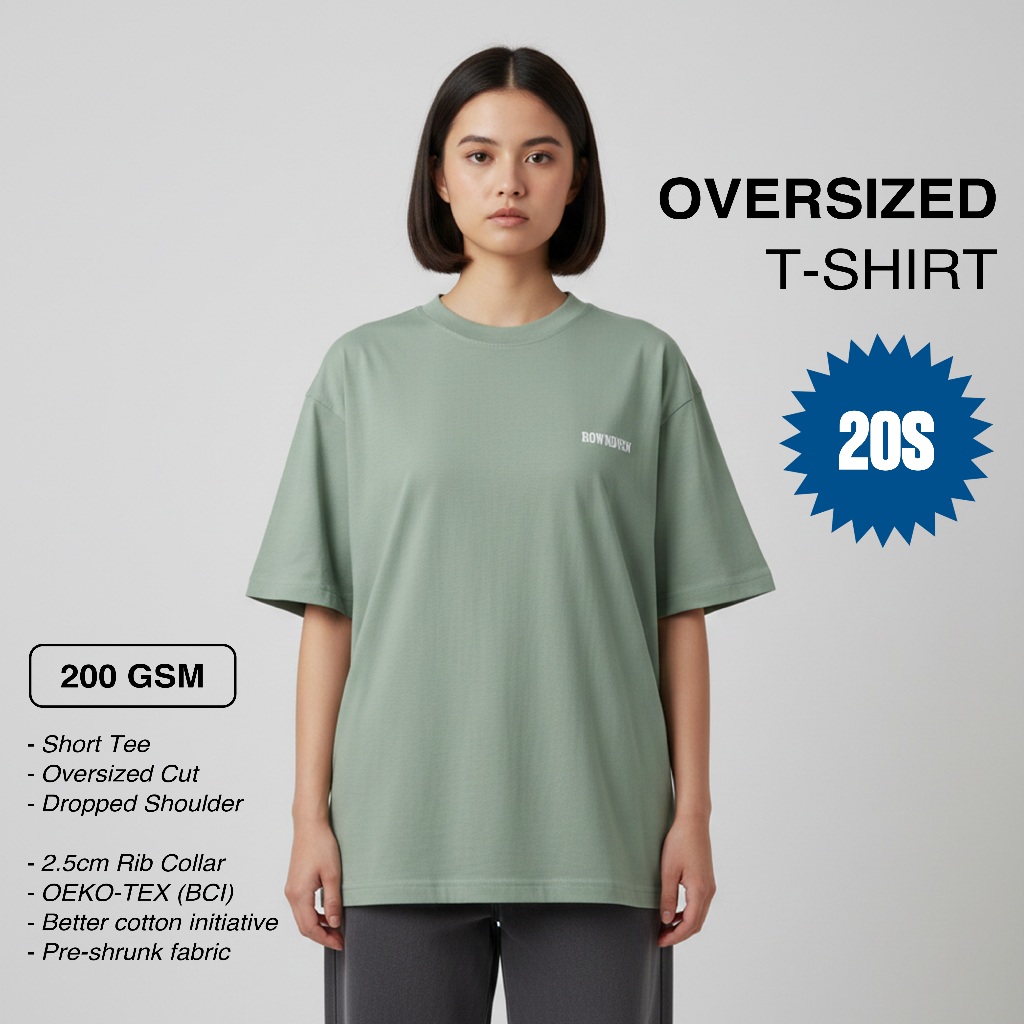 (PAYDAY) Rown Division Kaos Oversize 20s || Zack Pastel Green T-shirt