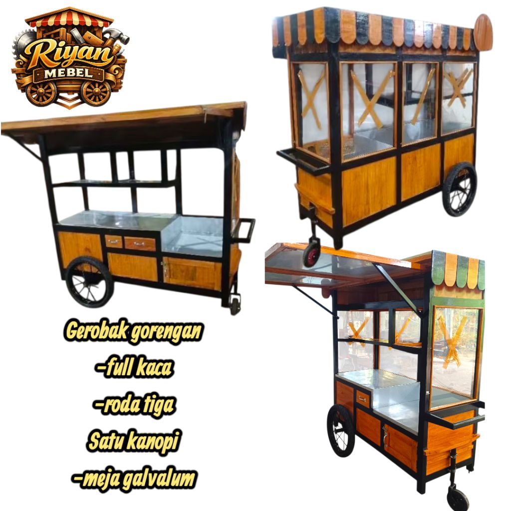 GEROBAK GORENGAN KEKINIAN FREE ONGKIR