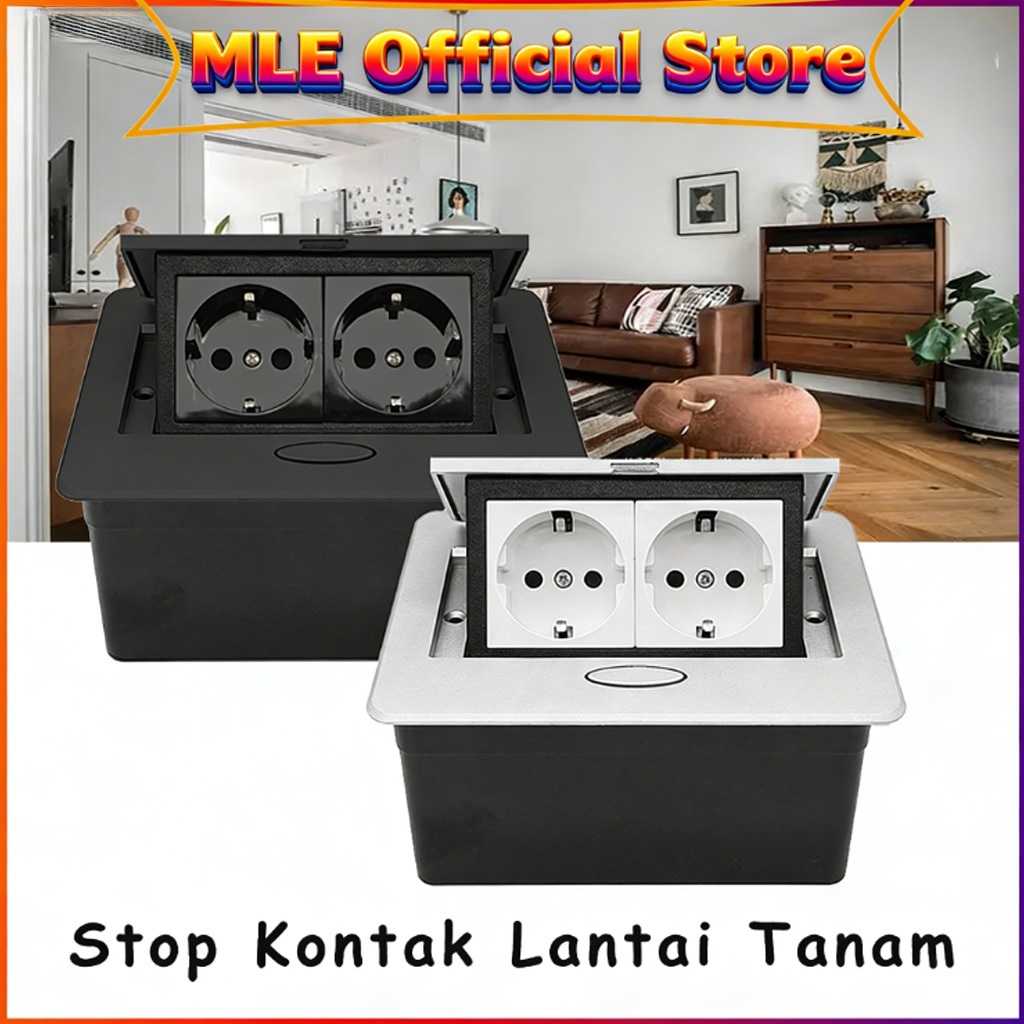 Stop Kontak Lantai Tanam Arde 2 Lubang/ Stop Kontak Lantai 4 Modul Arde Arde