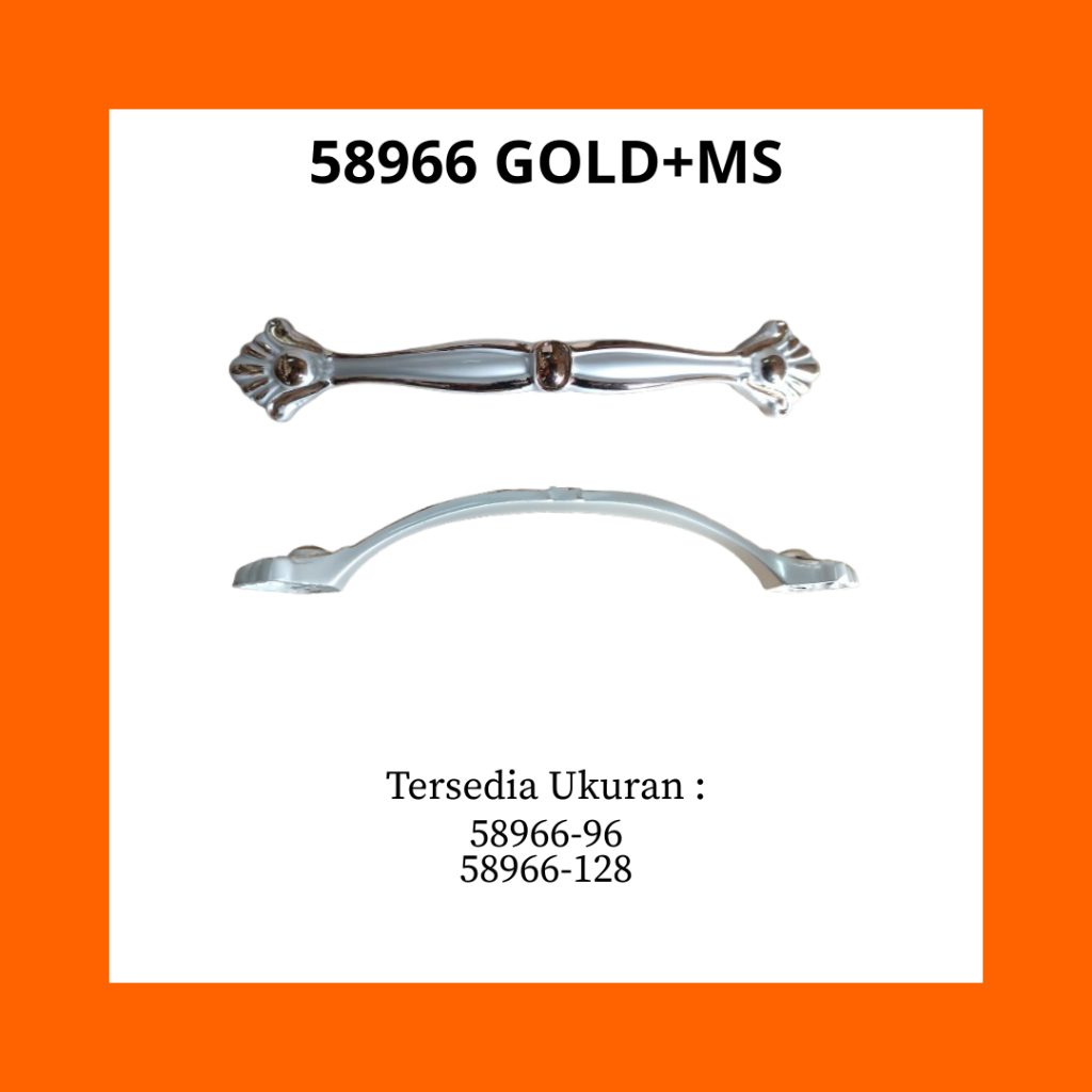 Handle 58966 GOLD+MS | Handle Tarikan Laci | Tarikan Pintu Laci Minimalis