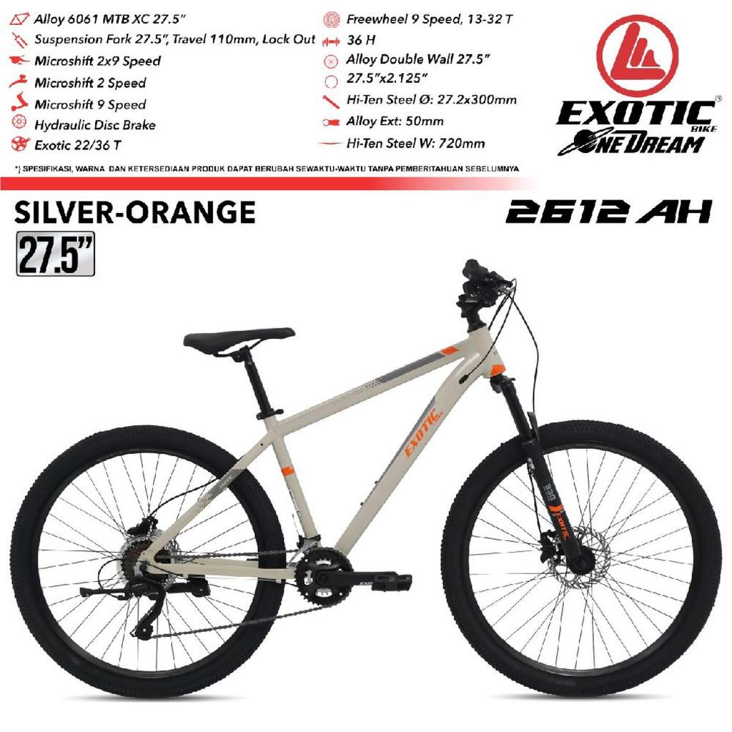 SEPEDA GUNUNG MTB 26 INCH EXOTIC 2612 AH TERBARU