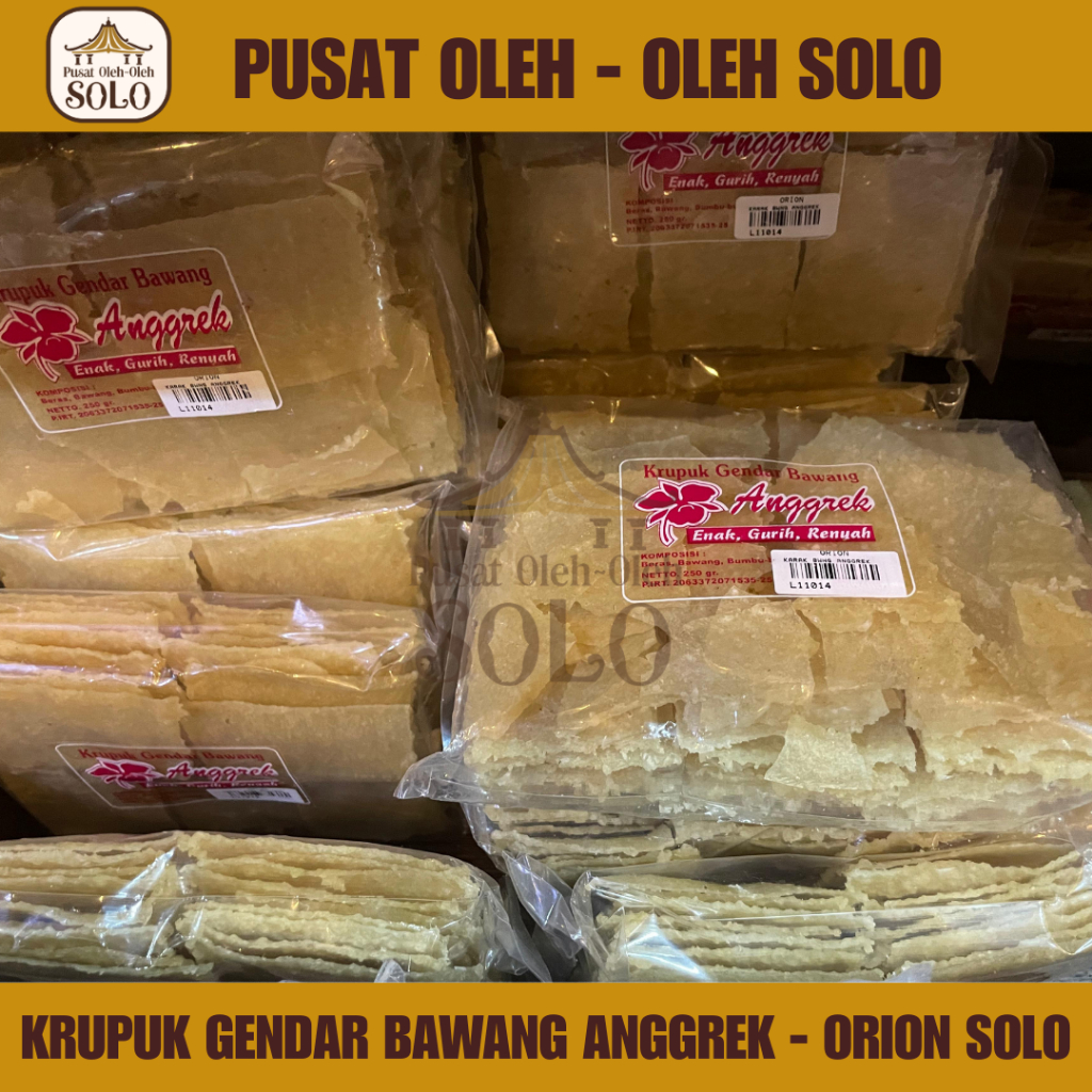 Krupuk Gendar Bawang Cap Anggrek - Orion Solo