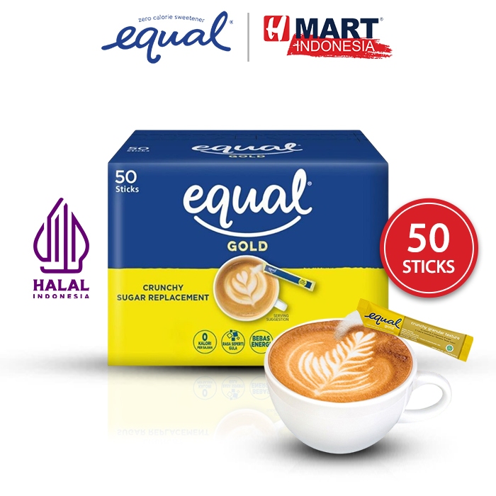 Equal Gold Sweetener - Pemanis Nol Kalori 50 Sticks