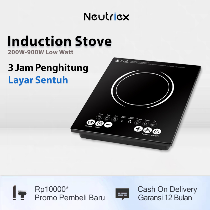 Neutriex Induction Stove 200W-900W Kompor Listrik Induction Cooker Low Watt