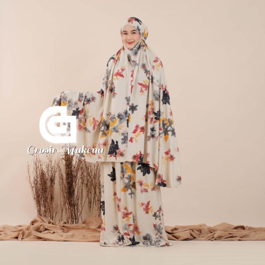MALL MUKENA Set Zahra Katun Rayon Jumbo Tebal mukena sholat Adem Bonus Pouch