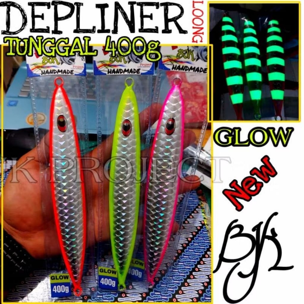 METAL JIG CXWL/DEPLINER LONG 250,400,600,850g SISIK ZEBRA HIJAU BJK