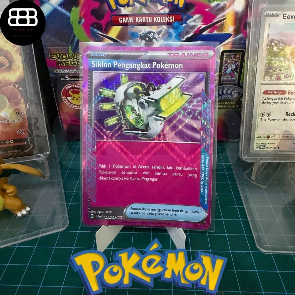 Kartu PokemonTrainer Siklon Pengangkat Pokemon ACE 149/187 Bahasa Indonesia