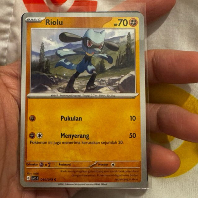Riolu sv1S 040/078 C- Kartu Pokemon Indonesia
