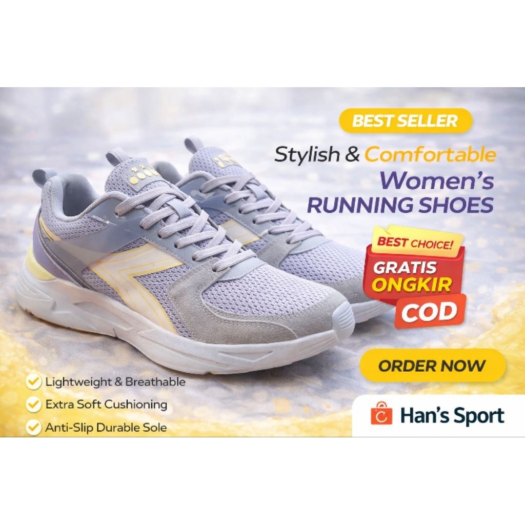 (COD)SEPATU RUNNING WANITA DIADORA ORIGINAL TERLARIS