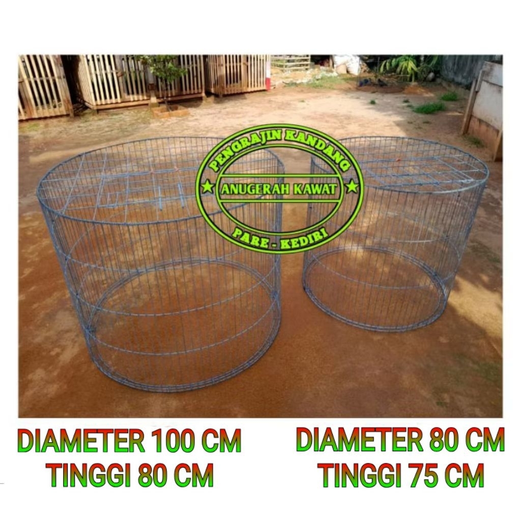 KANDANG GALVANIS KLITER DUOS D.80×T.75 + D.100×T.80 MULTIFUNGSI SONGKOK KURUNGAN AYAM