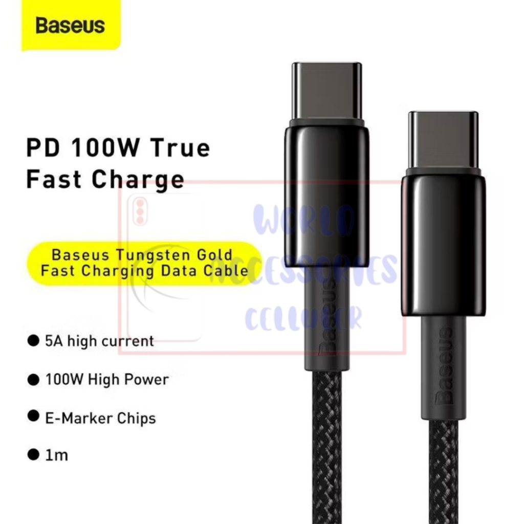 BASEUS KABEL CATWJ-01 100W CHARGING CATWJ 01 TYPE C TO C 100W 1M