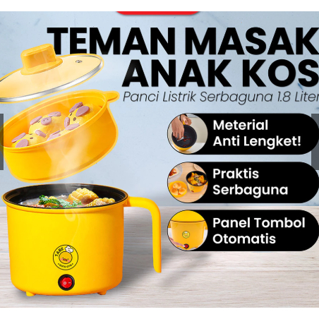 [HsLapak] PANCI LISTRIK / PANCI KUKUSAN STAINLESS STEEL / PANCI LISTRIK MULTIFUNGSI /FRYPAN ELEKTRIK