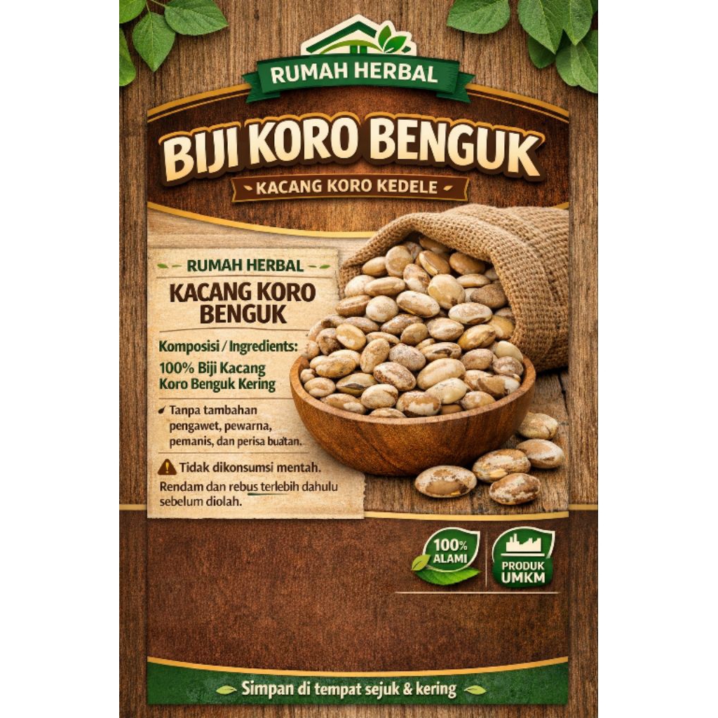 BIJI KORO BENGUK KERING/KACANG KORO BENGUK