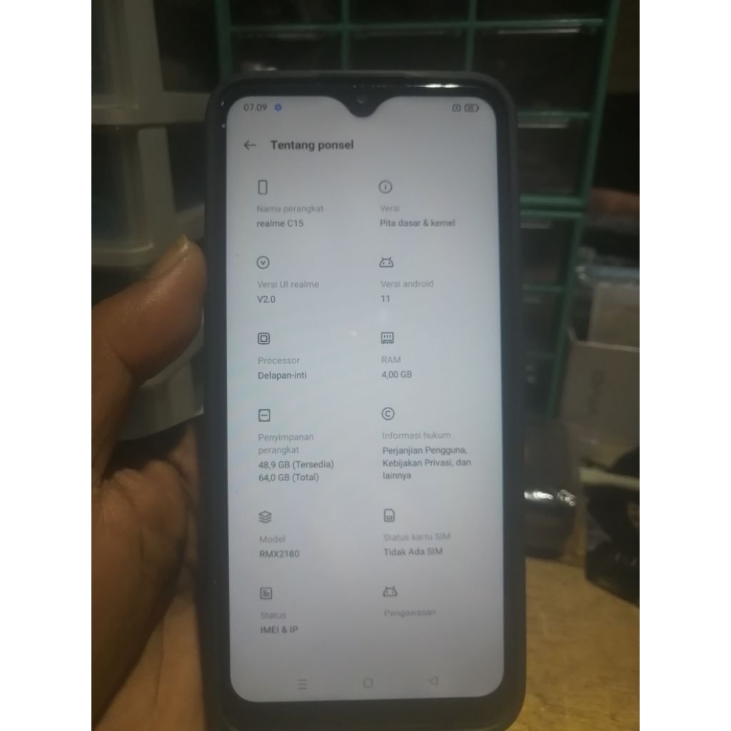 realme c15 ram 4Gb/64