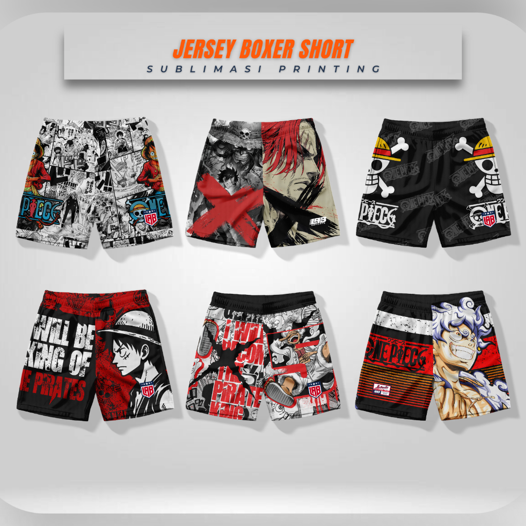 SC07 - Boxer jersey pria wanita XXL | Celana pendek printing sublim | Celana dalam kolor jumbo