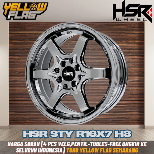 Velg Mobil Racing HSR 16 Inch Untuk Brio Ayla Jazz Yaris Avanza Xenia Calya Agya dll Velg Mobil R16