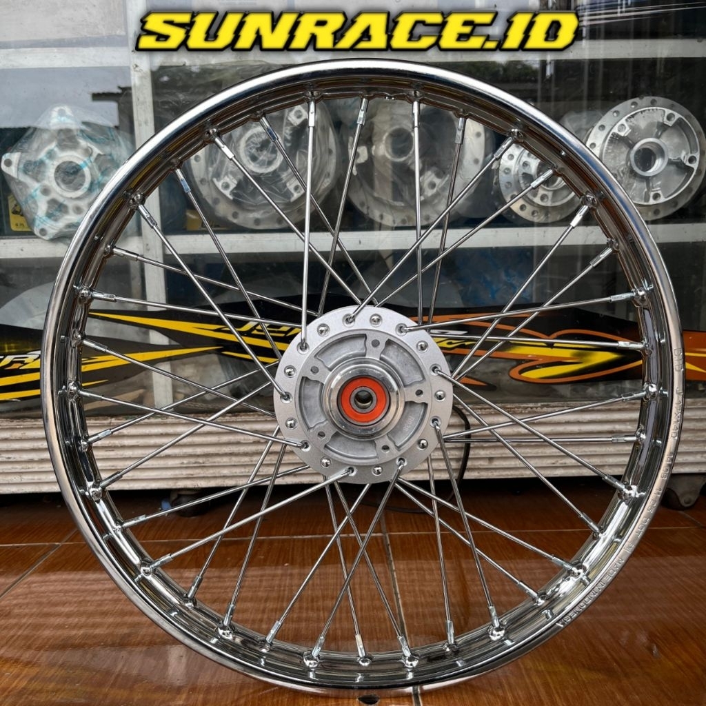Velg Depan Standar Jari Jari Honda Supra X Lama & Supra Fit Lama Ukuran 140 Ring 17 Fullset Siap Pak