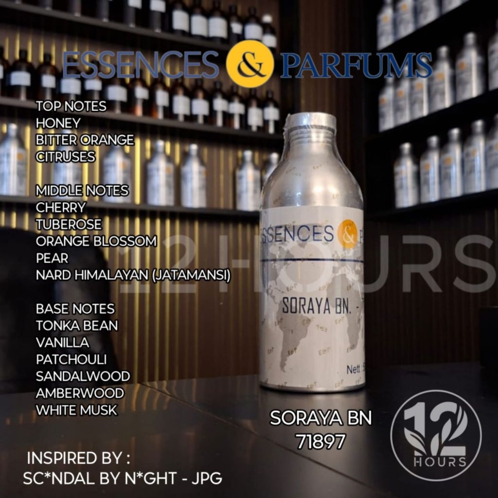 Bibit parfum Murni Essences&parfum " SORAYA BN " grade A  repack  50gr dan 100gr
