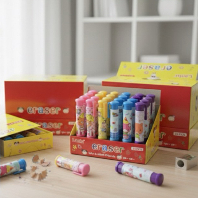 GROSIR Penghapus Lantu Eraser Viral - High Quality Lembut & Bersih Tidak Merusak Kertas - ATK Unik E