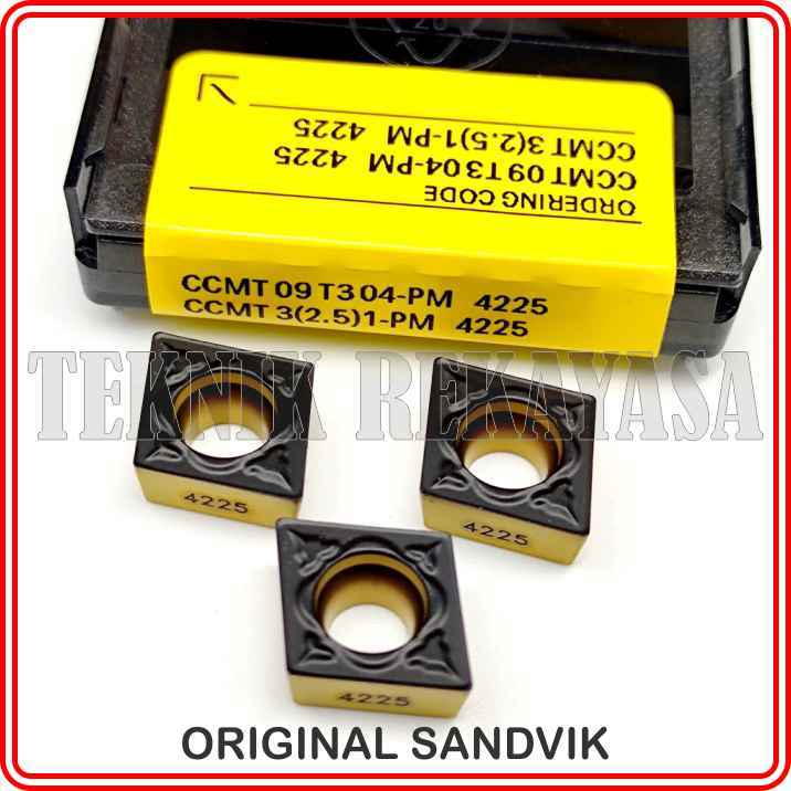 SANDVIK CCMT 09 / CCMT09 / CCMT 09T304 / CCMT09T304 - PM 4225 BOX HITAM ORIGINAL