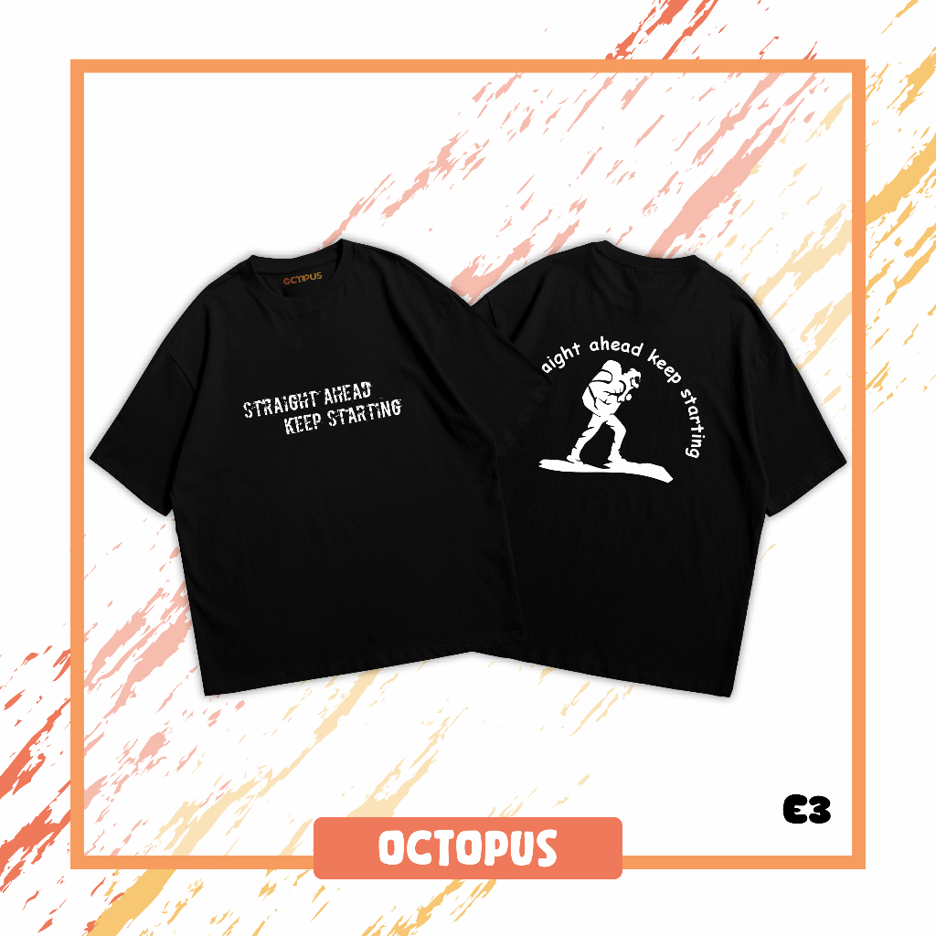 Kaos Unisex Katun Combed 24s OCTOPUS – “Simple Style, Powerful Impact” Brand Lokal Original