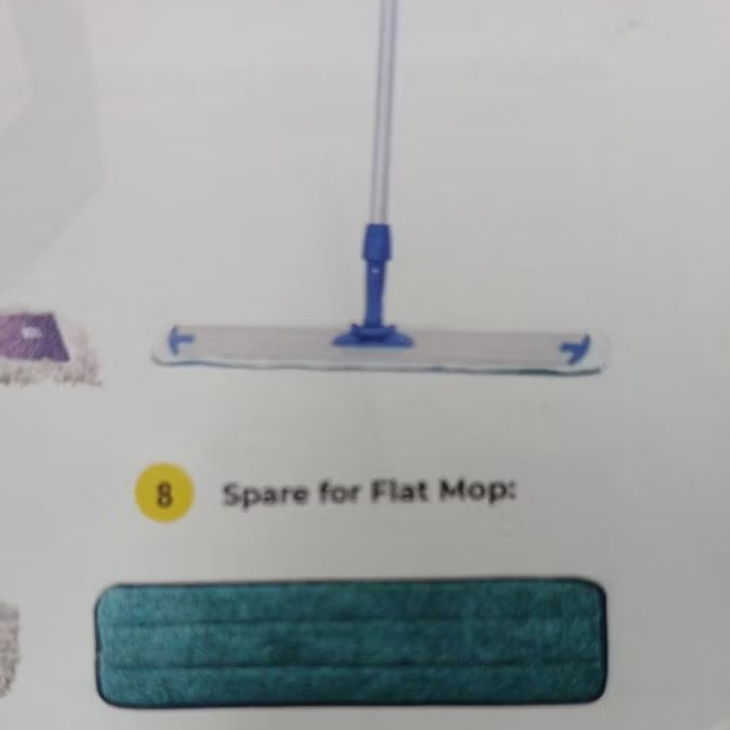 Krisbow flat mop 16/24inc with aluminum handle // refill flat mop 16/24inc