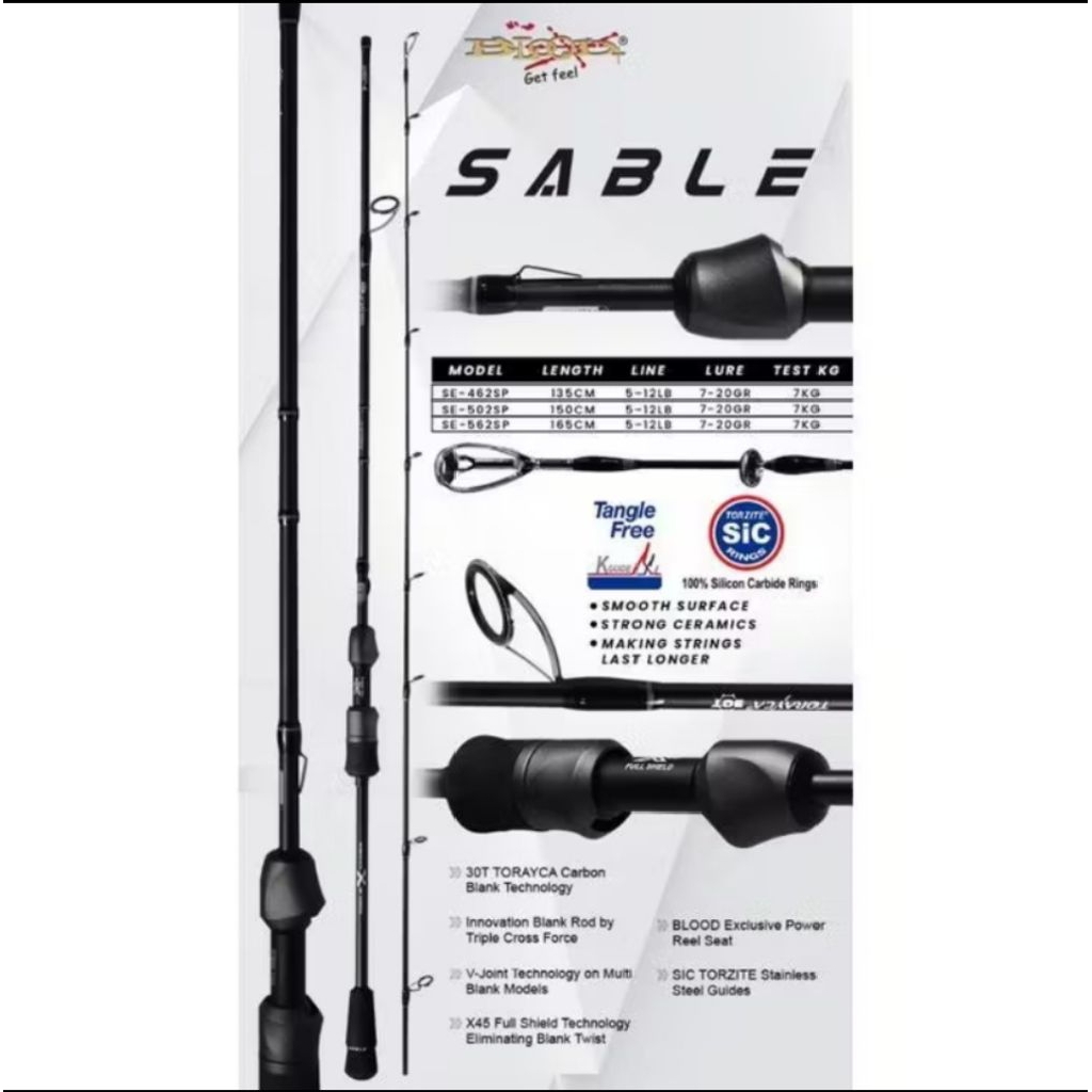 Joran BLOOD SABLE spinning/Blank Triple X Cross 30T/solid carbon