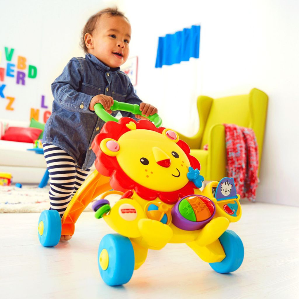 Push walker fisher price lion
