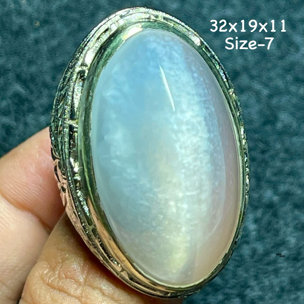 Cincin Batu Akik Natural Pandan Nanas (Asli Alam)