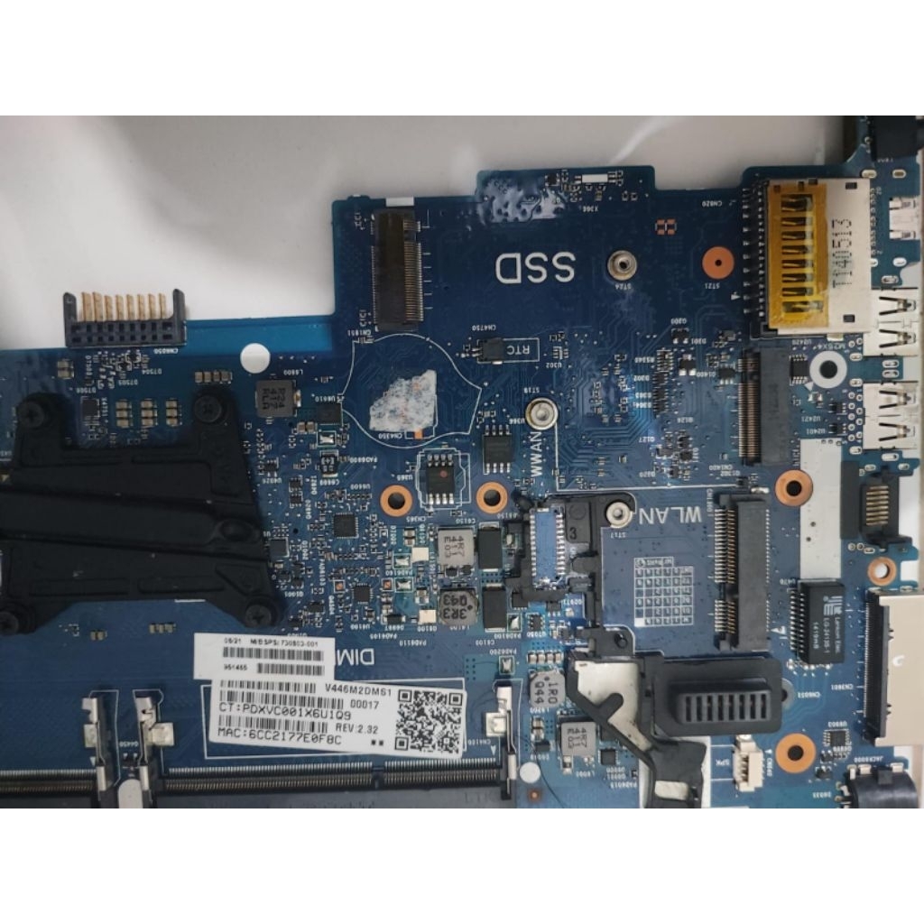 Motherboard Laptop HP 840 G1 Intel Core I5 Matot Perawan
