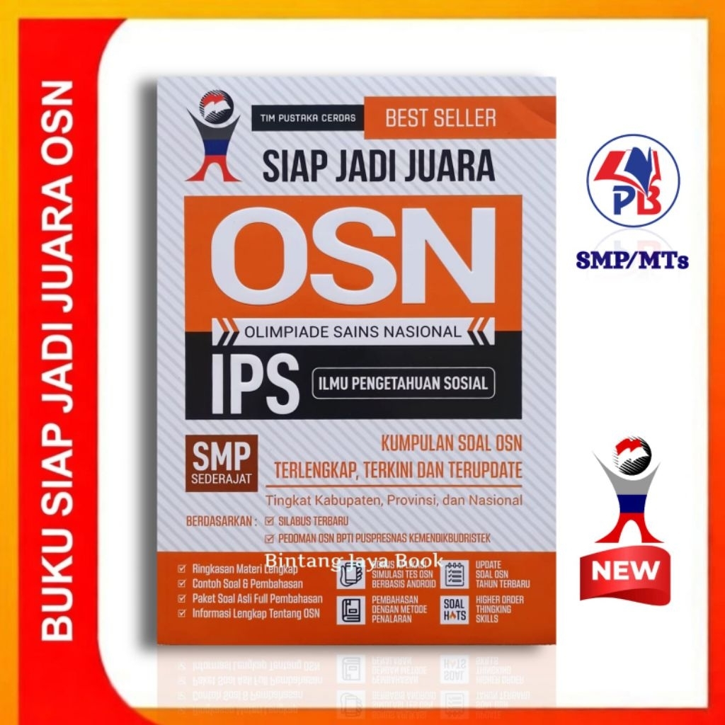 Cetakan Terbaru Siap Jadi Juara OSN IPS SMP/MTs Sederajat - Buku Olimpiade Sains Nasional IPS SMP