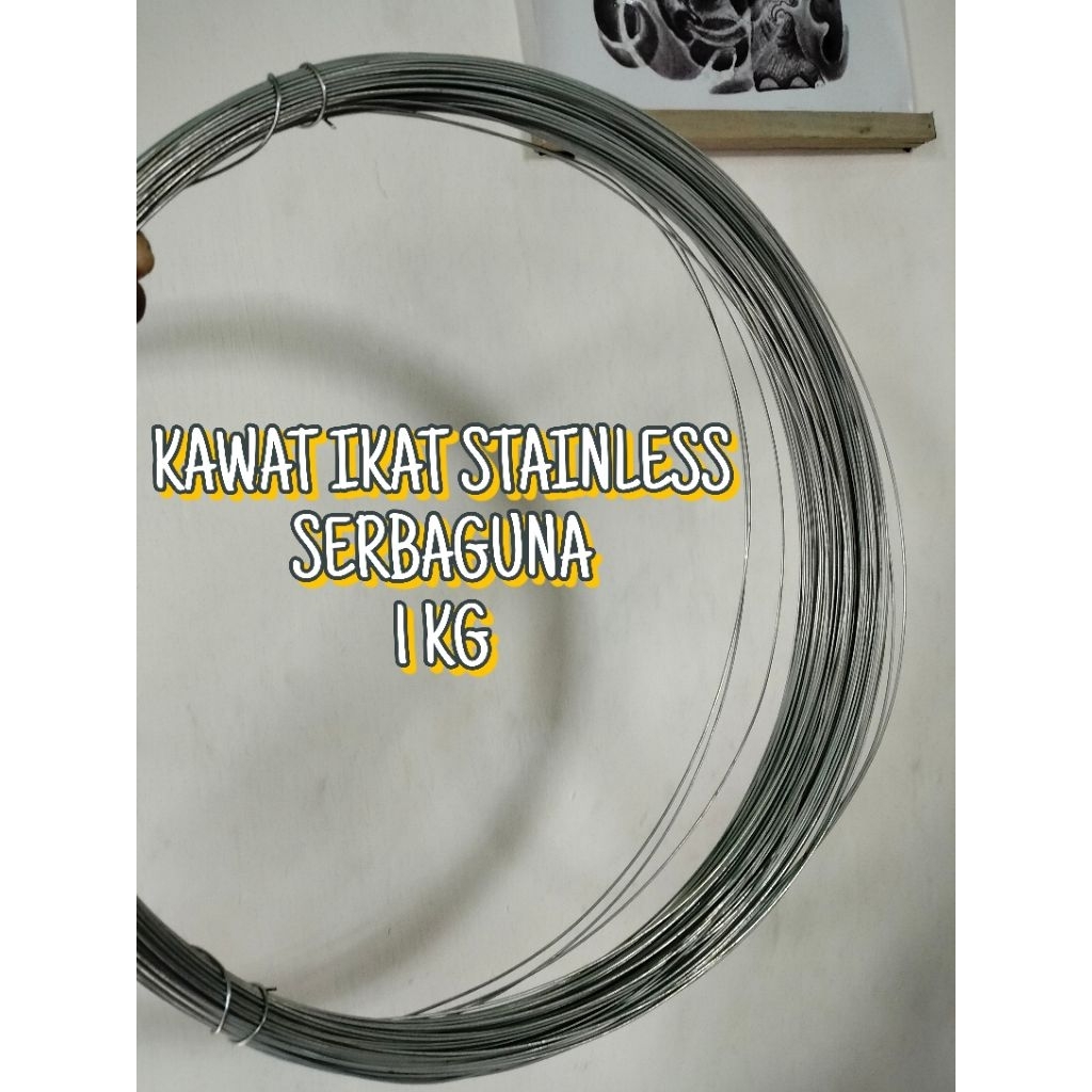 1KG KAWAT STAINLESS PUTIH BWG / KAWAT SERBAGUNA/ KAWAT BWG