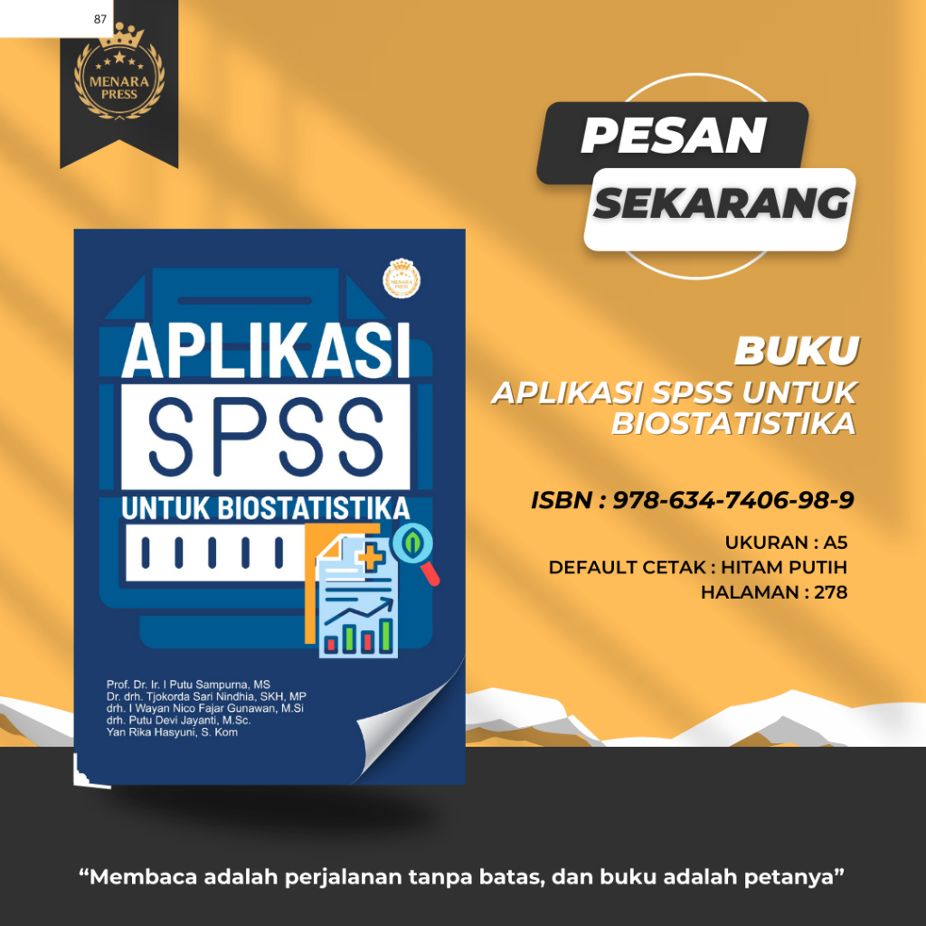 APLIKASI SPSS UNTUK BIOSTATISTIKA